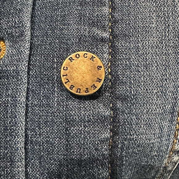 Rock & Republic Dark Blue Jean Jacket - Picture 5 of 7